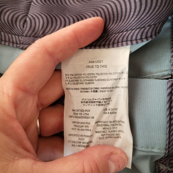 Volcom Blue Athletic Shorts with Drawstring Waist, Size 28 - Picture 4 of 6